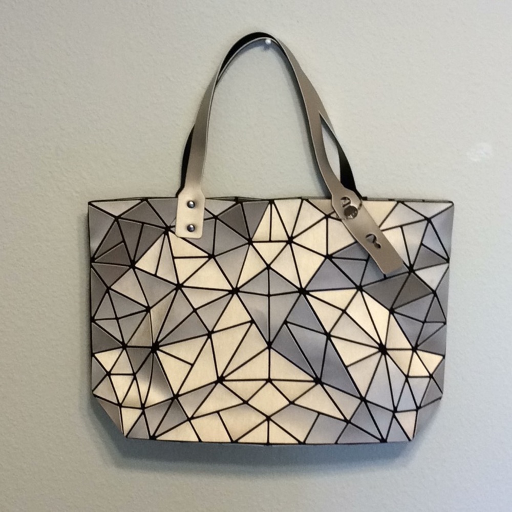 Stylish brushed silver bag